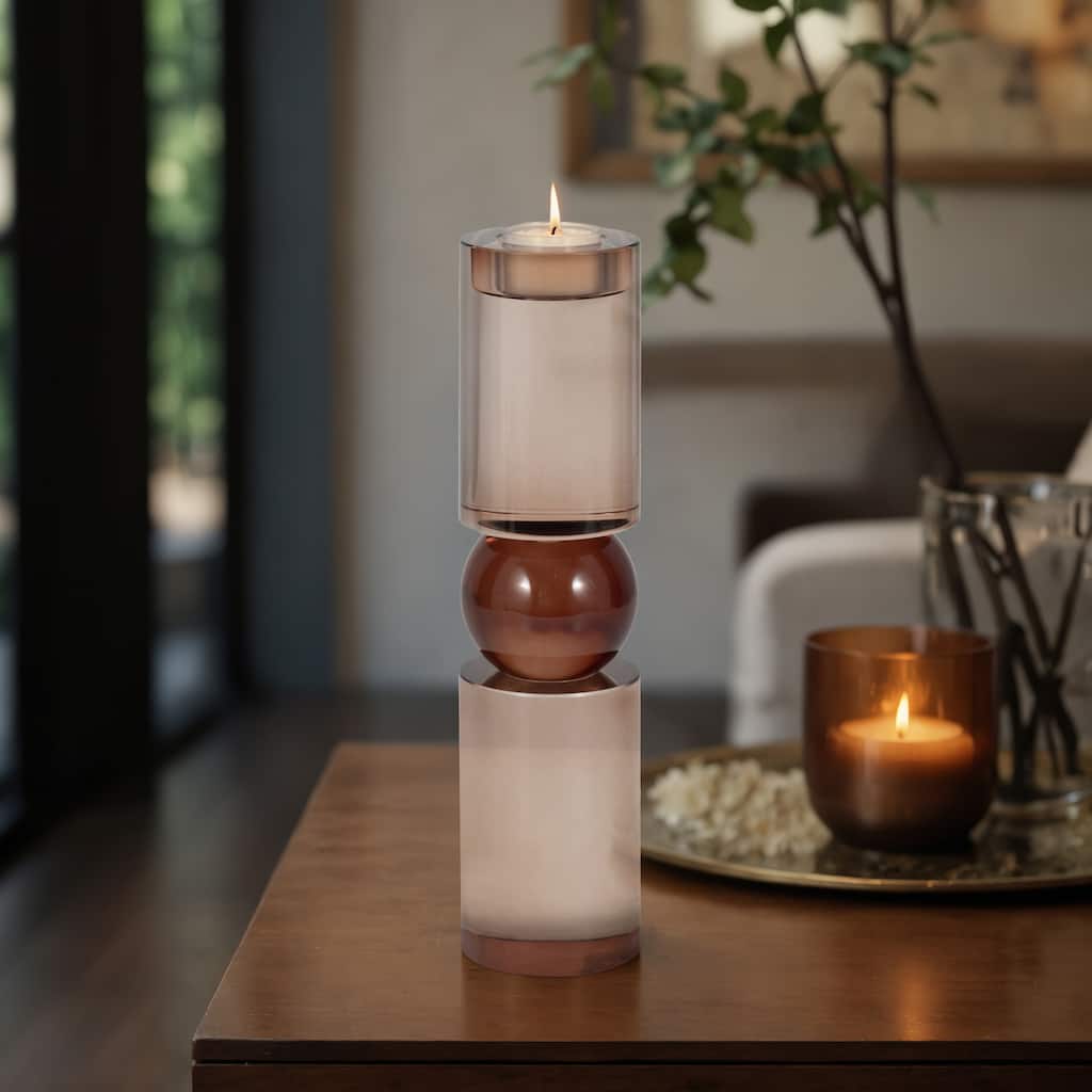 Candle Holder - Crystal Modern Cylinder Taper