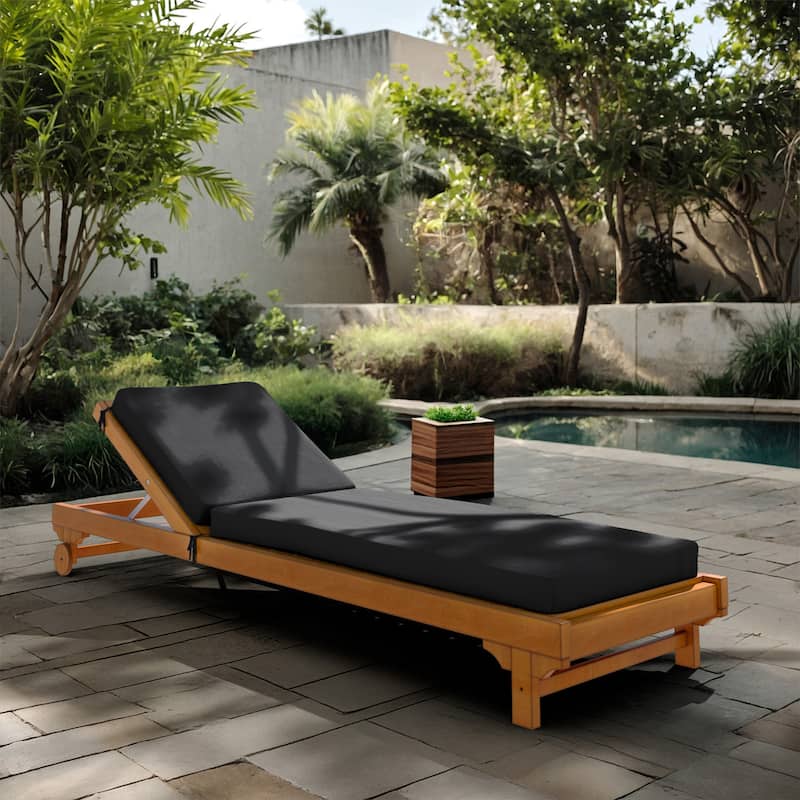 California Umbrella Outdoor Chaise Lounge Cushion, 24" x 78", 3.5" Thick, Memory Foam, Solstice Olefin Fabric
