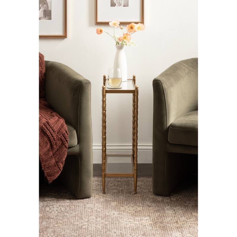 Kate and Laurel Prisha Rectangle Side Table - 18x8x25