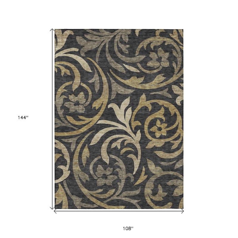 HomeRoots Floral Transitional Rectangle Outdoor Rug