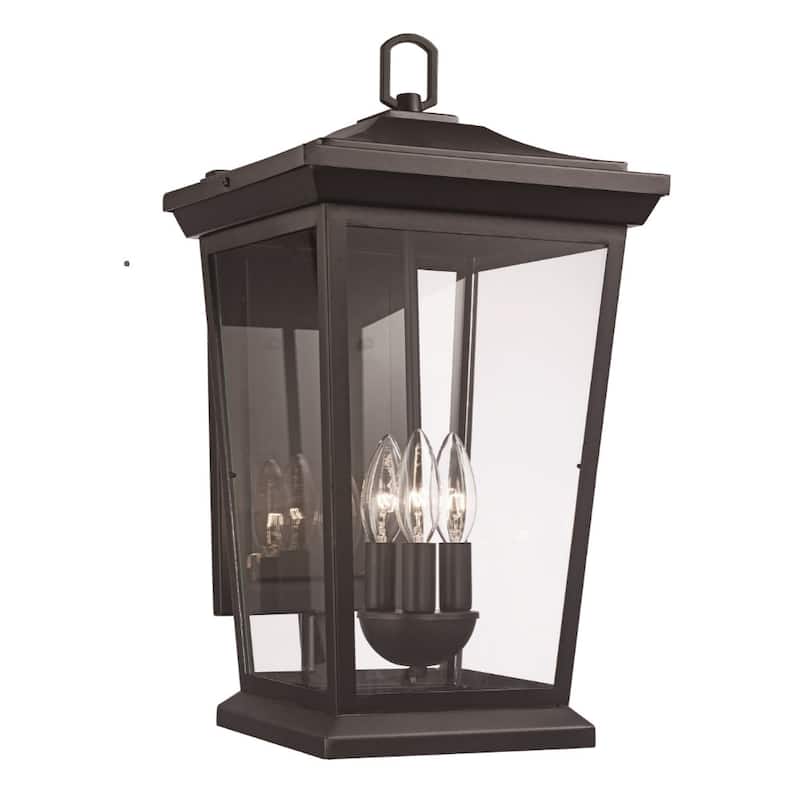 Trans Globe Lighting 50772 Turlock 3 Light 18" Tall Outdoor Wall - Black