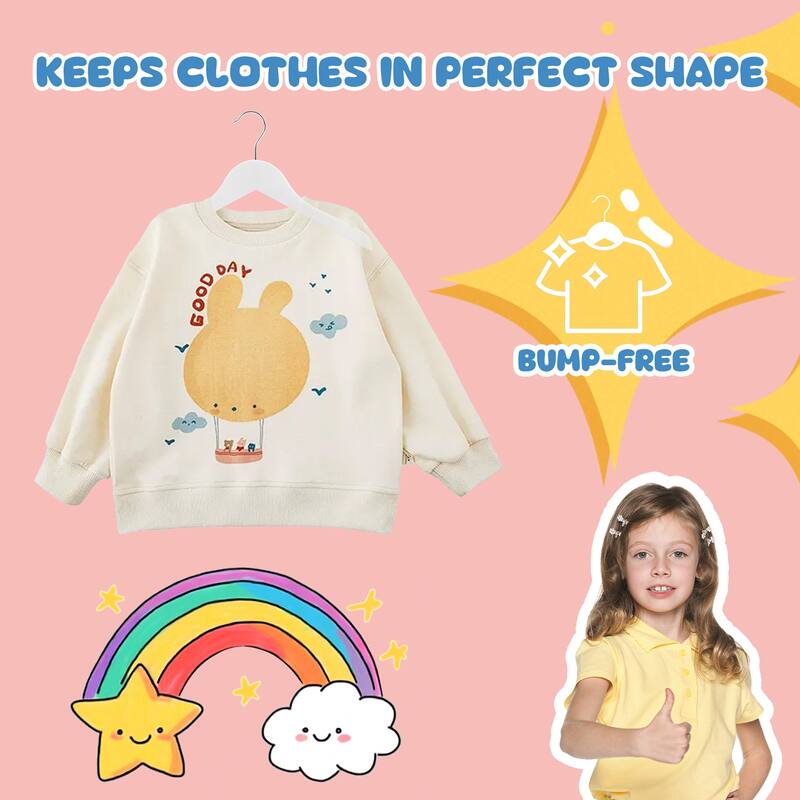 BP4U Kids Wooden Hangers, Wood Top Clothes Hangers for Baby, Newborns, Toddlers & Children's Shirts, Coats, Dresses