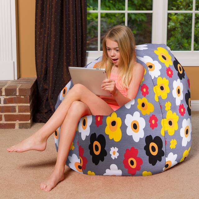 Kids Bean Bag Chair, Big Comfy Chair - Machine Washable Cover