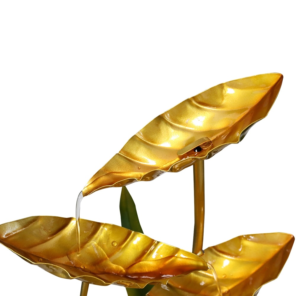 Outdoor Water Fountain 6Tier Golden Leaf Relaxation Fountain Waterfall -  Bed Bath \u0026 Beyond - 38238749, image size:1000x1000