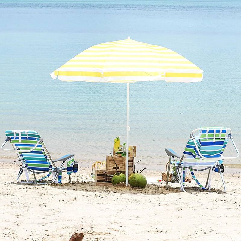 2 PCS Portable Folding Backpack Beach Chair for Travel, Camping, and Beach - N/A