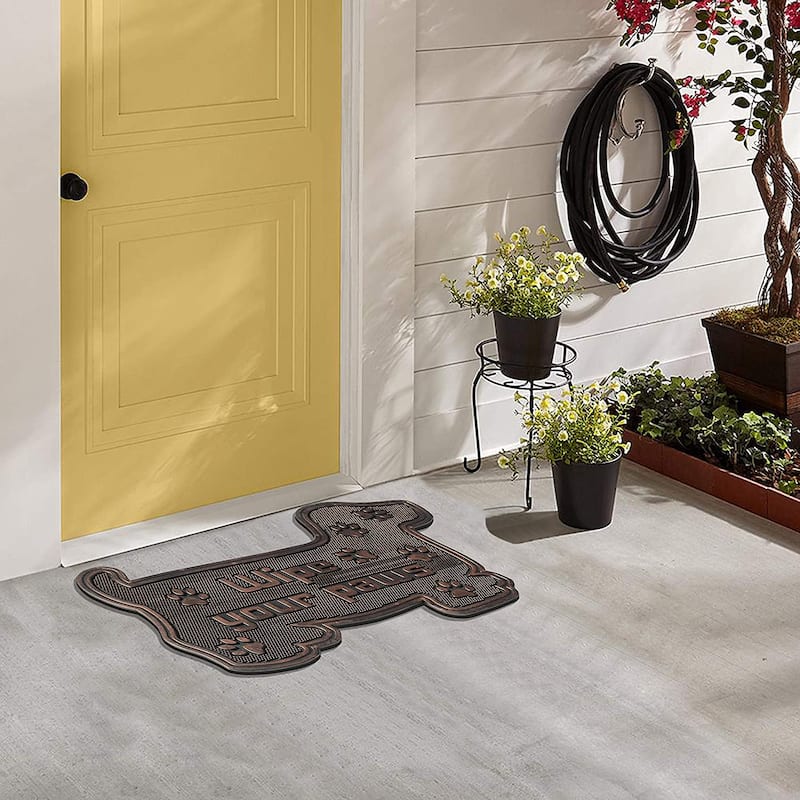 A1HC Rubber Pin 18” X 30” for Outdoor Entrance, Fun Designed Floor, Welcome Mats for Front Door Indoor Non-Slip Backing