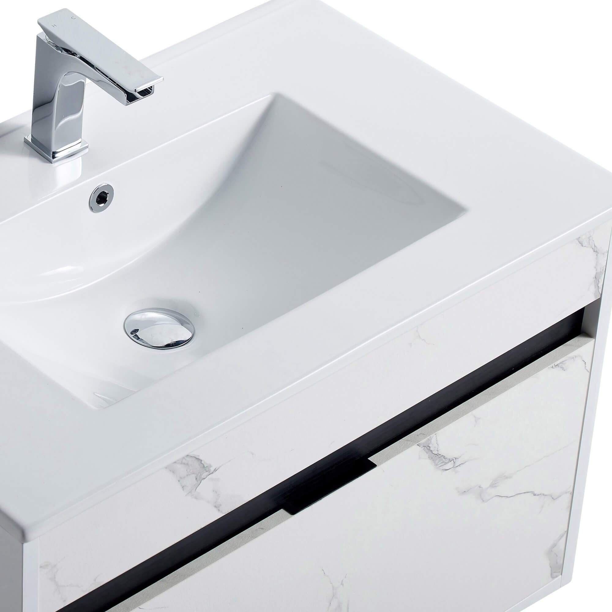 Fine Fixtures - Wall Mount Bathroom Vanity And Sink, Knob - Picture 22 of 29