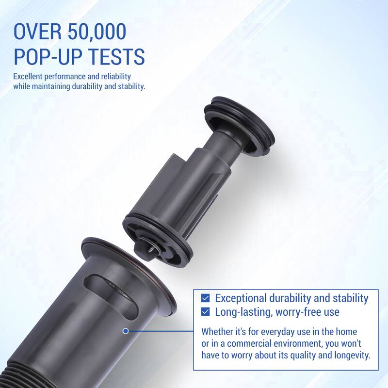 WOWOW 2-Piece Economical Easy Clean Pop Up Drain With Overflow