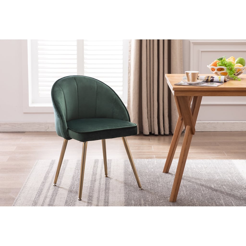 Porthos Home Daija Velvet Dining Chairs with Gold Legs
