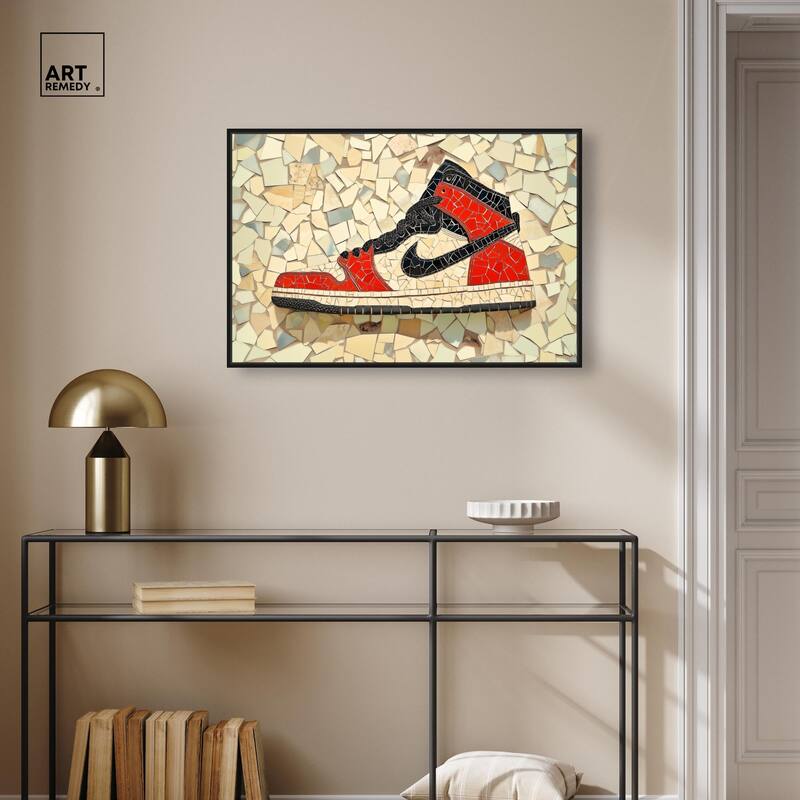 Mosaic Sneaker Canvas by Art Remedy