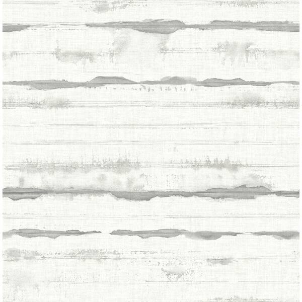 slide 2 of 7, A-Street Prints Destin Grey Stripe Wallpaper