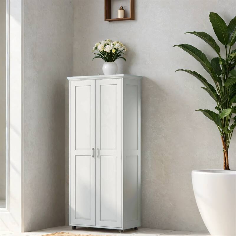 Storage Cabinet with Two Doors for Bathroom,Adjustable Shelf,MDF Board