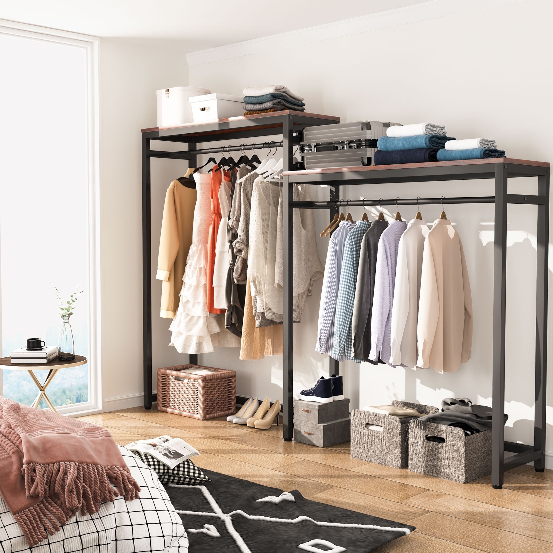 Clothes shop hanging rod