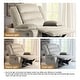 preview thumbnail 71 of 101, Overstuffed Cotton Corduroy Manual Pushback Recliner with Wide Armrest