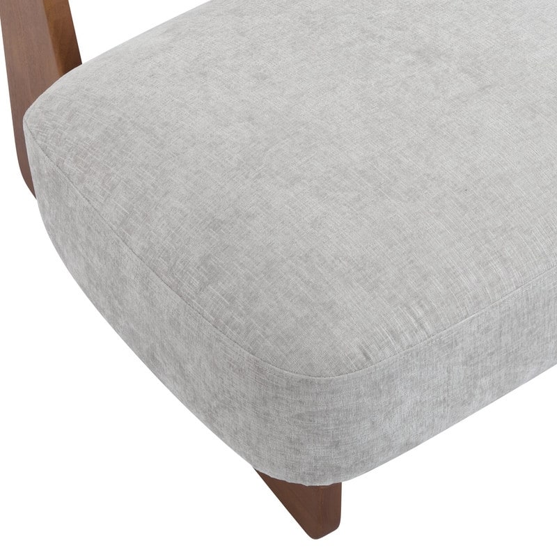 Design-inspired Polyester Upholstery Accent Lounge Chair with Wood Base,Set of 2