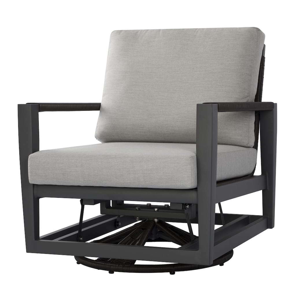 Laguna Powder-Coated Aluminum Swivel Glider Chair with Sunbrella® Cushions