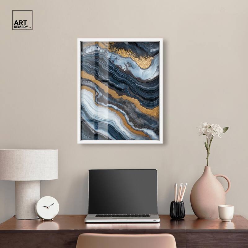 Acrylic Flow I Shadowbox by Art Remedy