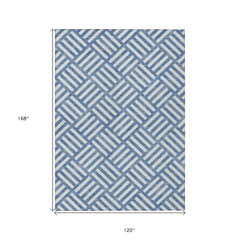 HomeRoots Geometric Transitional Rectangle Outdoor Rug