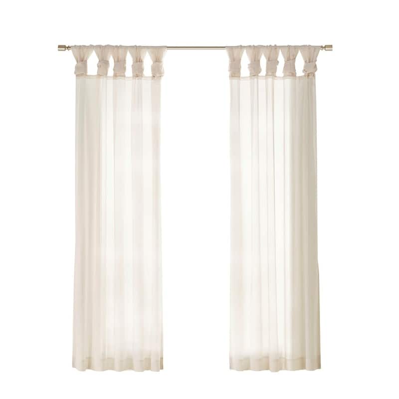 Twisted Tab Voile Sheer Window Pair