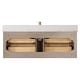 preview thumbnail 52 of 106, Cristo Floating Bath Vanity with White Quartz Stone Top without Mirror