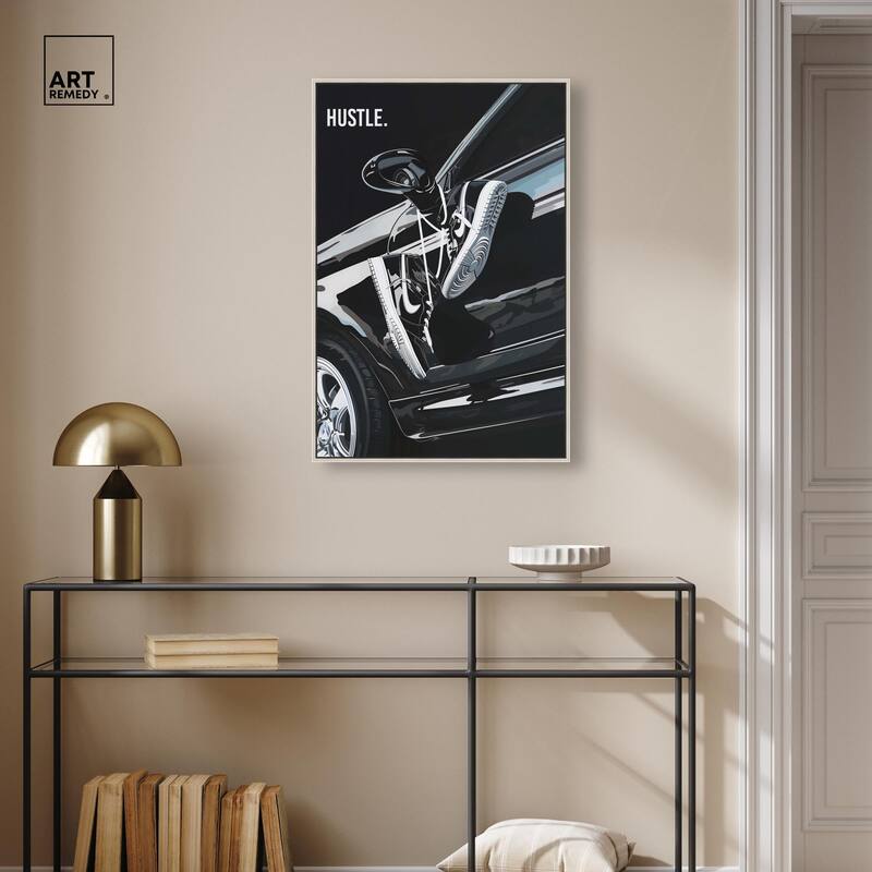 Sneaker Lace Car Canvas by Art Remedy