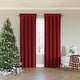 preview thumbnail 56 of 122, Sun Zero Oslo Theater Grade Extreme Total Blackout Rod Pocket 1-Piece Curtain Panel, Single Panel 52" x 95" - Holiday Red