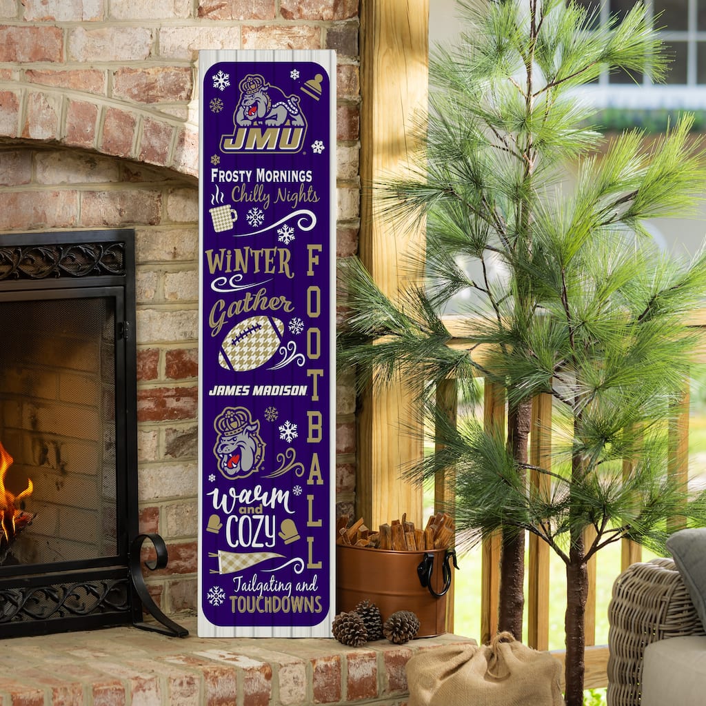 47" Double Sided Seasonal Porch Leaner, James Madison University - 47" x 11.25"