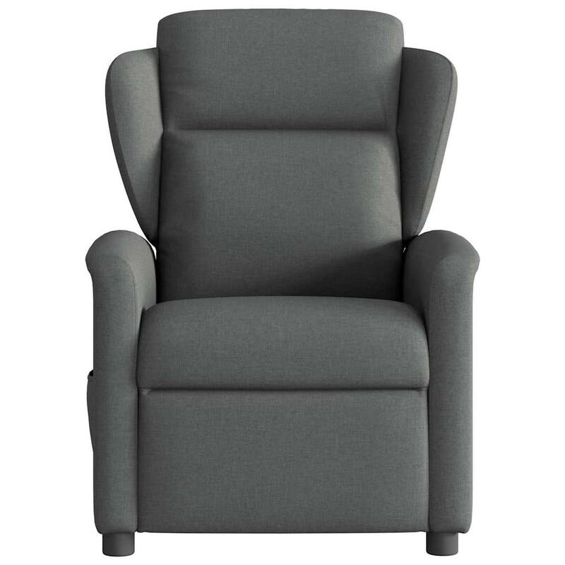 vidaXL Massage Recliner Chair Dark Grey Fabric