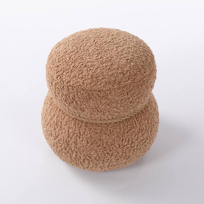 Modern Broadcloth Pleat Snowman Stool for Bedroom