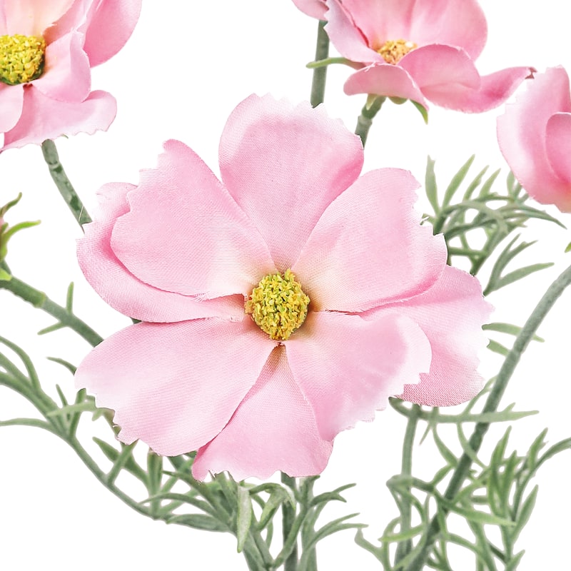 Set of 6 Pink Artificial Cosmos Flower Stem Spray 24in - 24" L x 6" W x 6" DP