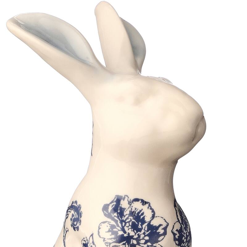 Ceramic Toile Bunny 8.25"