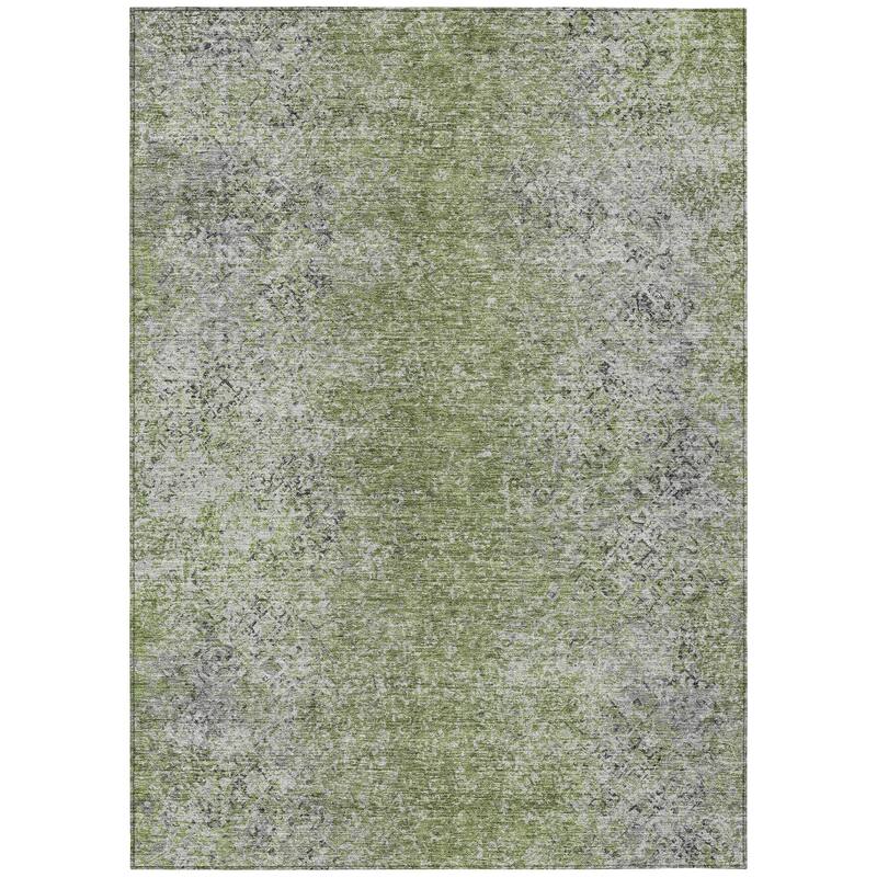 Machine Washable Indoor/ Outdoor Chantille Solid Contemporary Rug