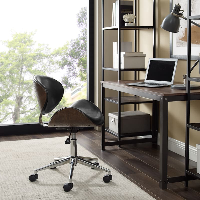 Corvus Madonna Mid-century Modern Adjustable Curved Office Chair