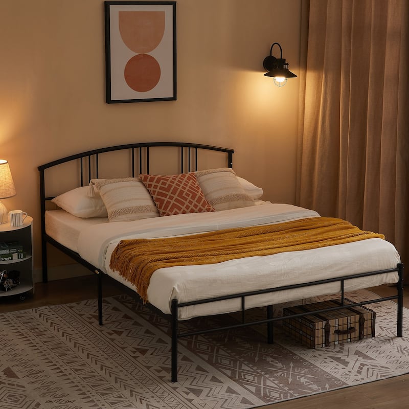 VECELO 3 Piece Bedroom Set Platform Bed Frame and Nightstands Set of 2