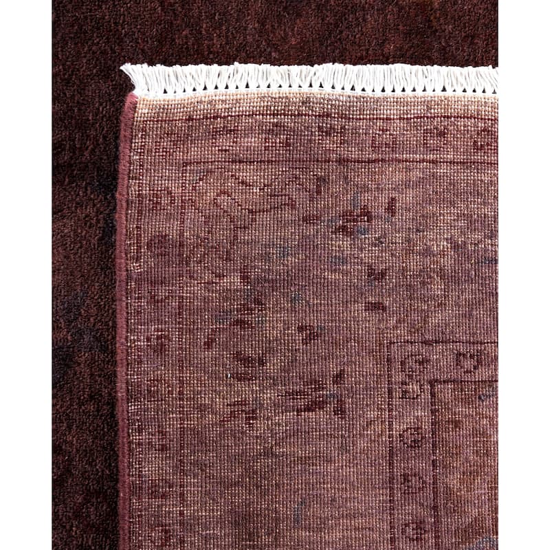Overdyed One-of-a-Kind Hand-Knotted Area Rug - Purple - 4' 2" x 5' 9"