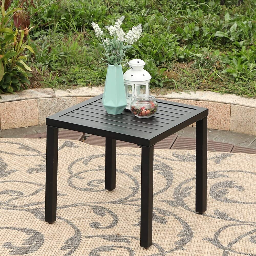 Shop Claribelle Black Metal Small Square Side End Table By Havenside Home Overstock 30100874