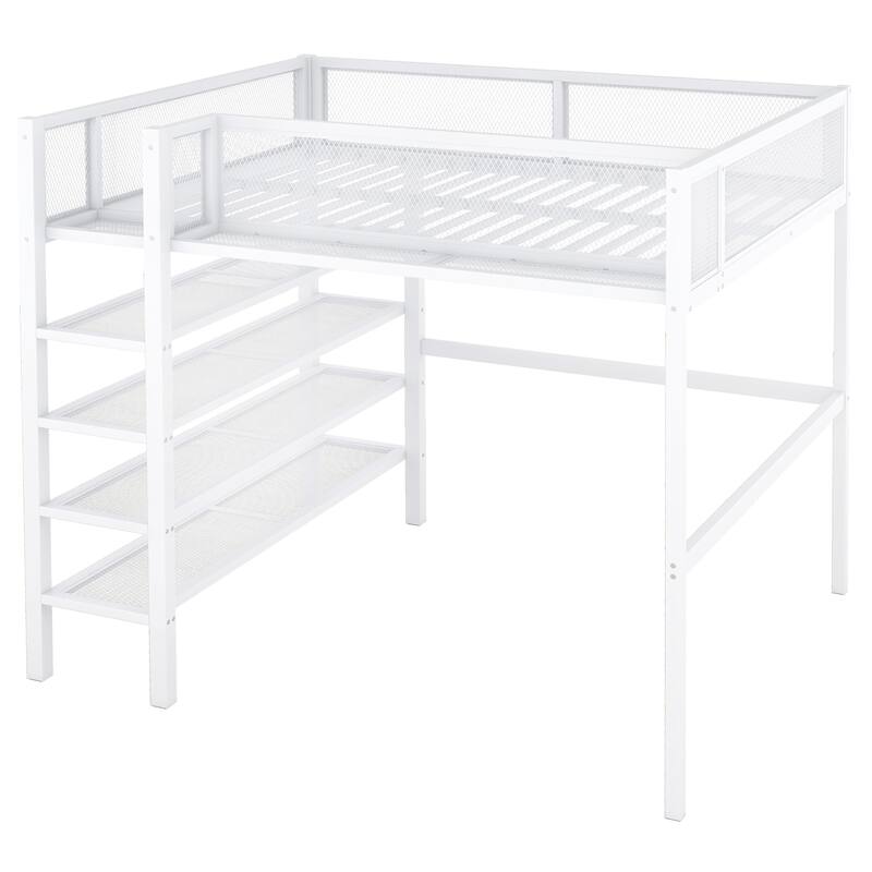 Metal Loft Bed with Workstation