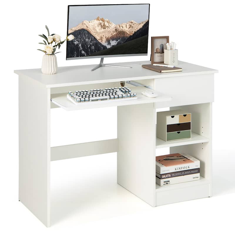 Computer Desk Home Office Workstation Study Laptop Table w/ Drawer On