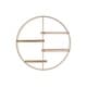 preview thumbnail 11 of 14, Montfort Round Modern Metal and Wood 4-tier Hanging Wall Shelf