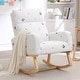 preview thumbnail 177 of 185, HOMYKA 28" Wide Rocking Chair for Nursery with Solid Wood Leg White-Cow