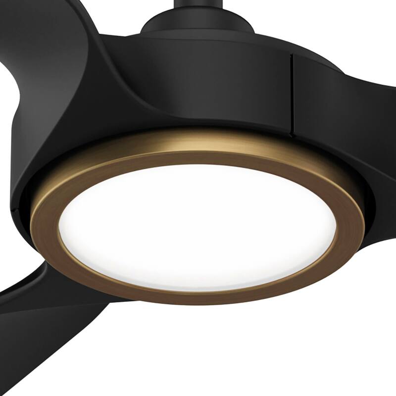 Hunter ZenTech Indoor / Outdoor 3-Blade Smart Ceiling Fan w/ LED Light and Handheld Remote - Modern & Contemporary.