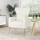preview thumbnail 26 of 30, Costway Velvet Upholstered Wingback Chair with Lumbar Pillow & Golden - See Details