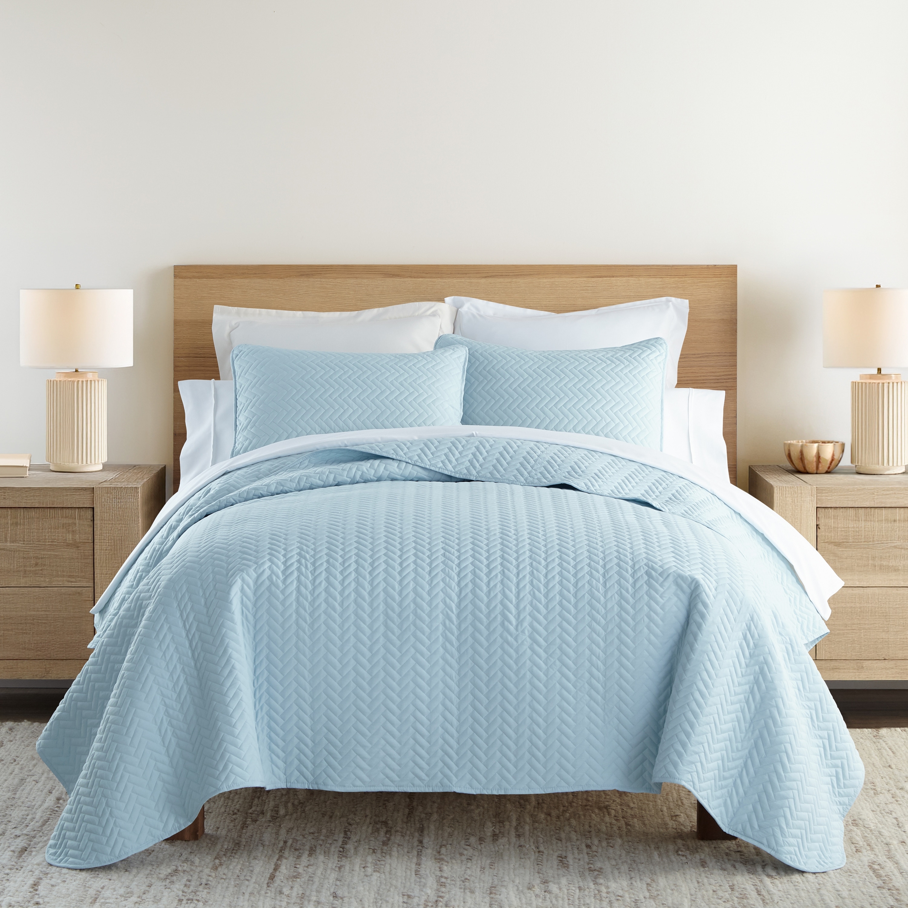 Becky Cameron Quilted Herringbone Coverlet Set