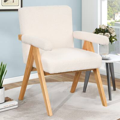 Modern Solid Wood Arm Chair Set (Set of 2)
