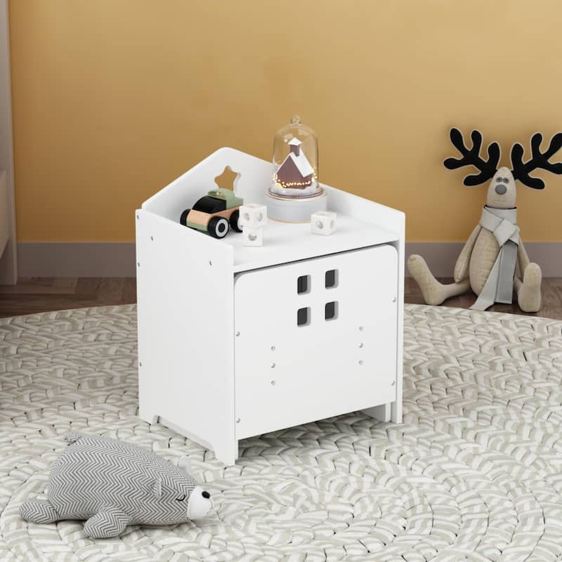 Kids Montessori Weaning Table and Chair Set, Kids Activity Table Step Stools with Blackboard & 3 Heights Adjustable