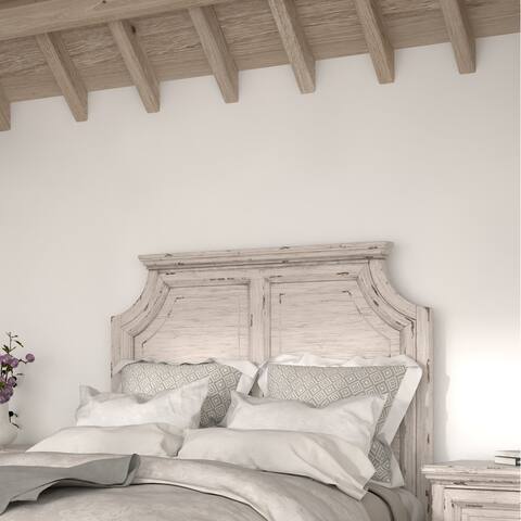 Palisade Distressed Antique White Panel Headboard by Greyson Living