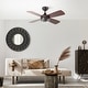 preview thumbnail 5 of 12, River of Goods Aiden Bronze and Mahogany Metal Remote-Controlled 42" Ceiling Fan - 42" x 42" x 11"/15.25"