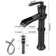 preview thumbnail 14 of 25, Waterfall Single Handle Bathroom Vessel Faucet With Drain Assembly Single Hole Vessel Sink Faucets Modern Basin Vanity High Tap