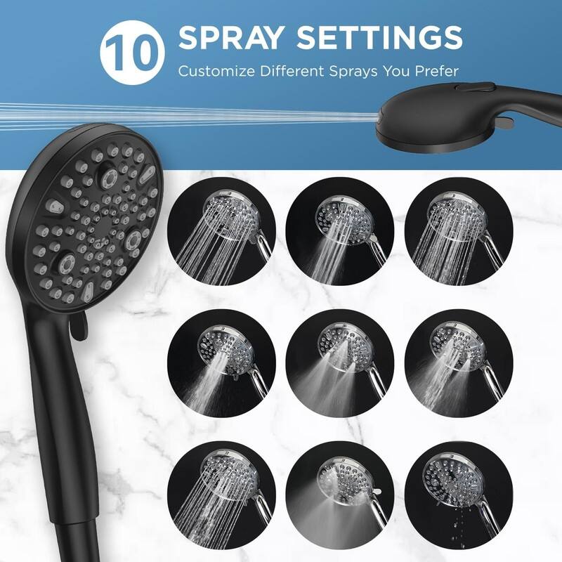 Dual Handheld Shower Head Combo, 2 in 1 Rain Shower Heads System