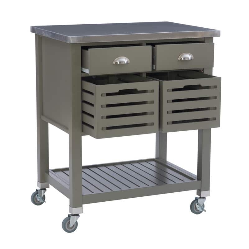 Eileen Rolling Kitchen Cart with Storage